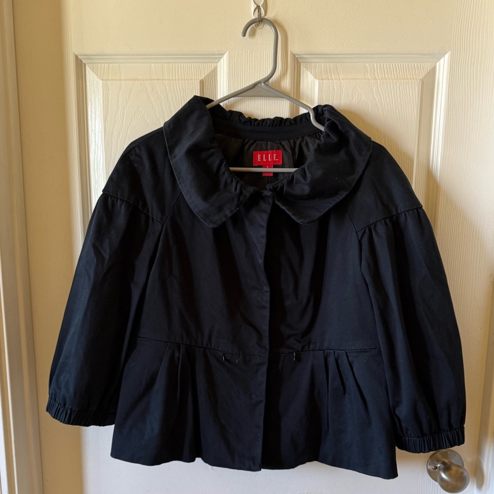 Vintage Elle Peplum Black Blazer